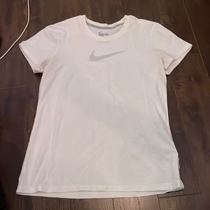 Nike White dri-fit cotton Tee